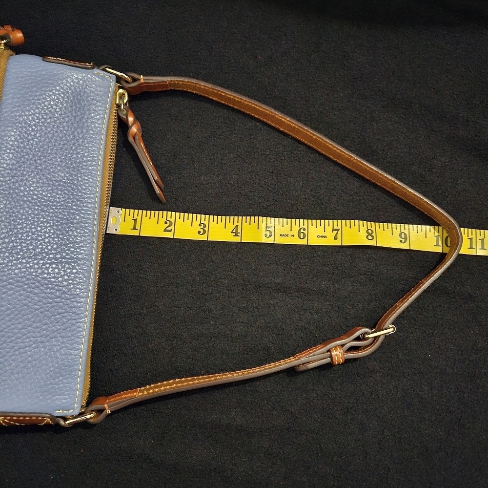 Dooney & Bourke Blue Pebble Leather Crossbody/Shoulder Bag - Picture 2 of 13